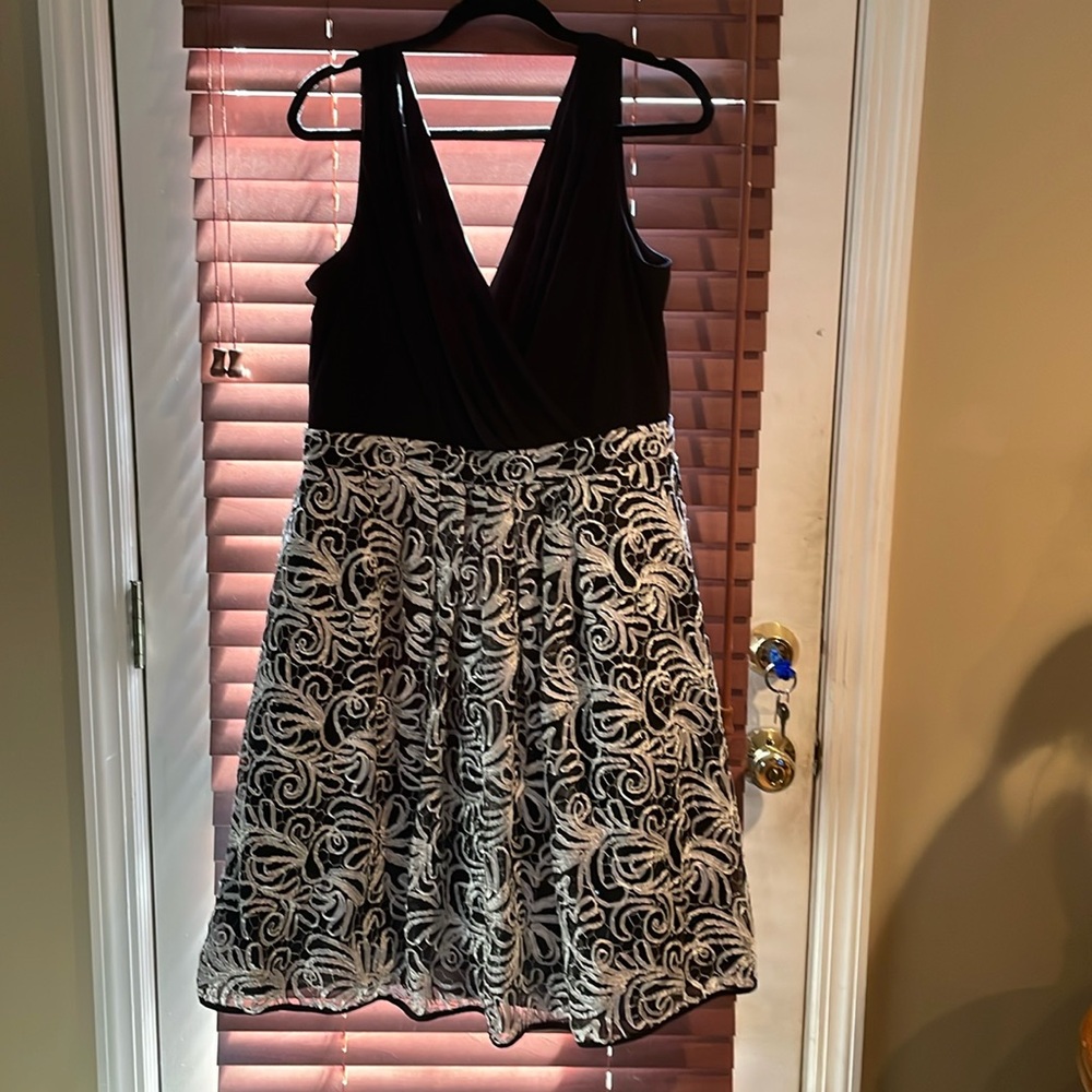 Black and white party dress